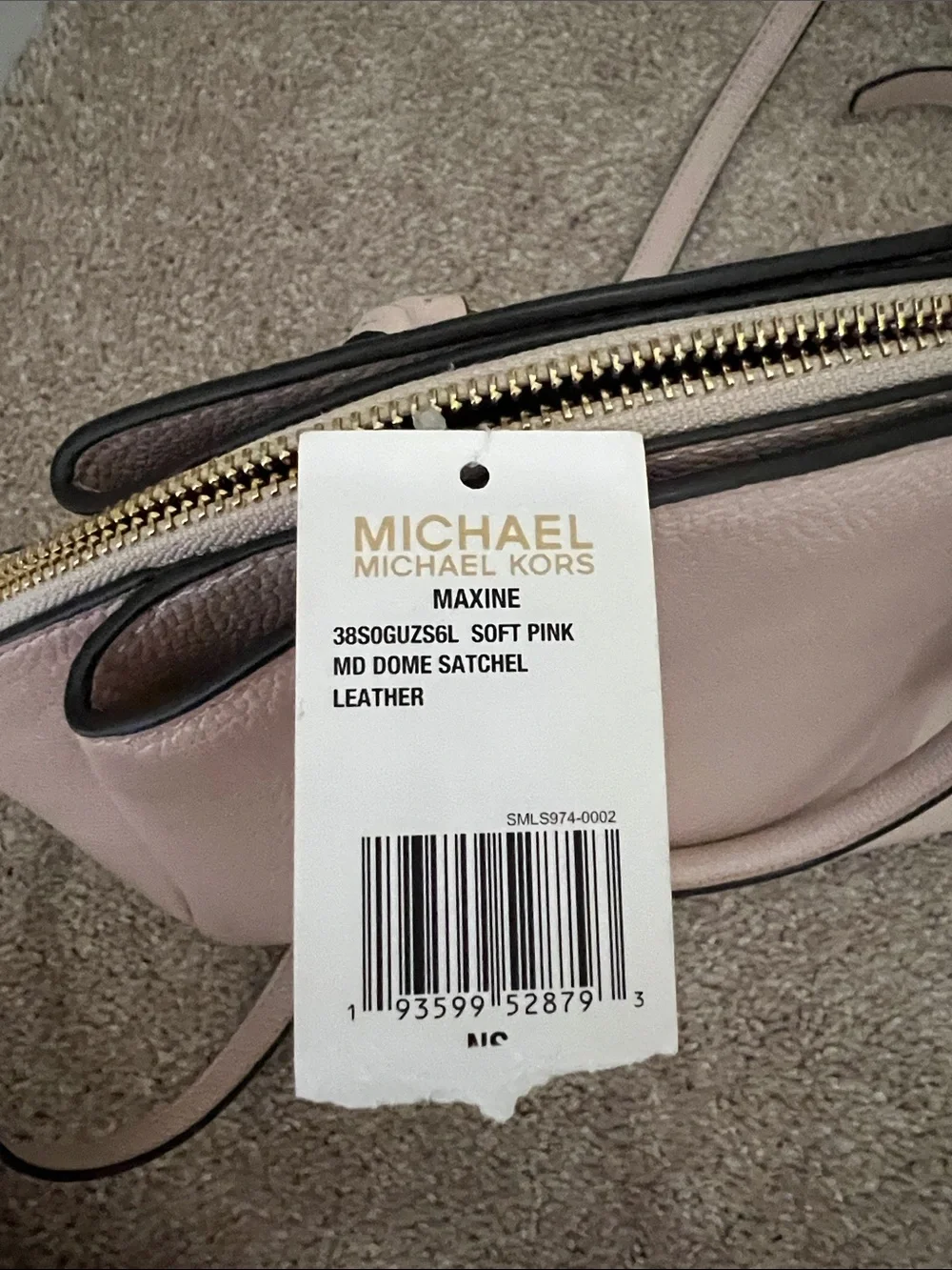 Michael Kors Light Blush Dome Crossbody Satchel